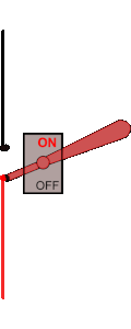 Animation showing a switch turning on and off